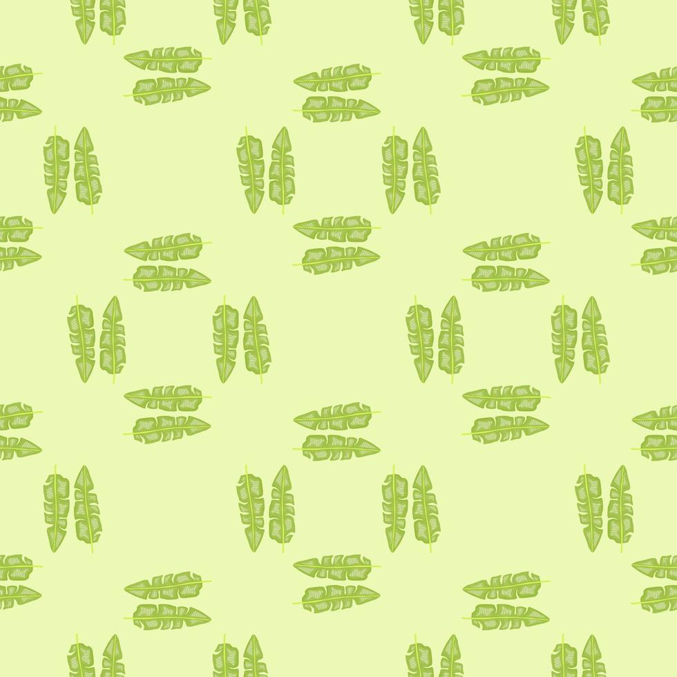 Modern Banana leaf seamless pattern with hand drawn tropical print. Summer art nature background. Vector illustration for seasonal textile.
