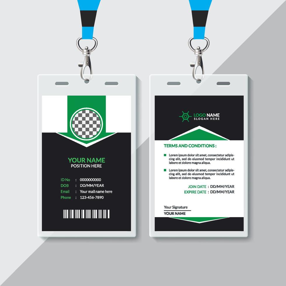 Modern ID Card Design Template vector