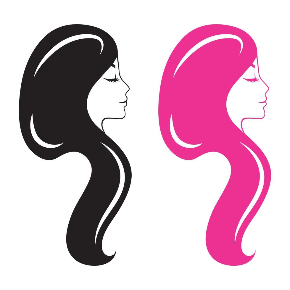 logotipo de cabello de belleza vector