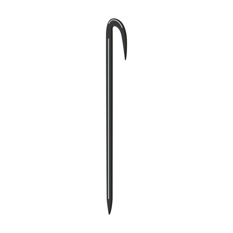 Crowbar icon in flat style isolated on white background. vector