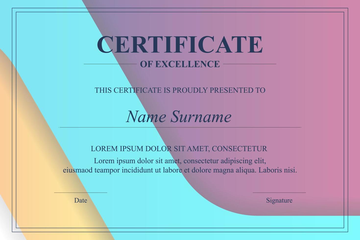 Creative Certificate of Appreciation Award Template vector