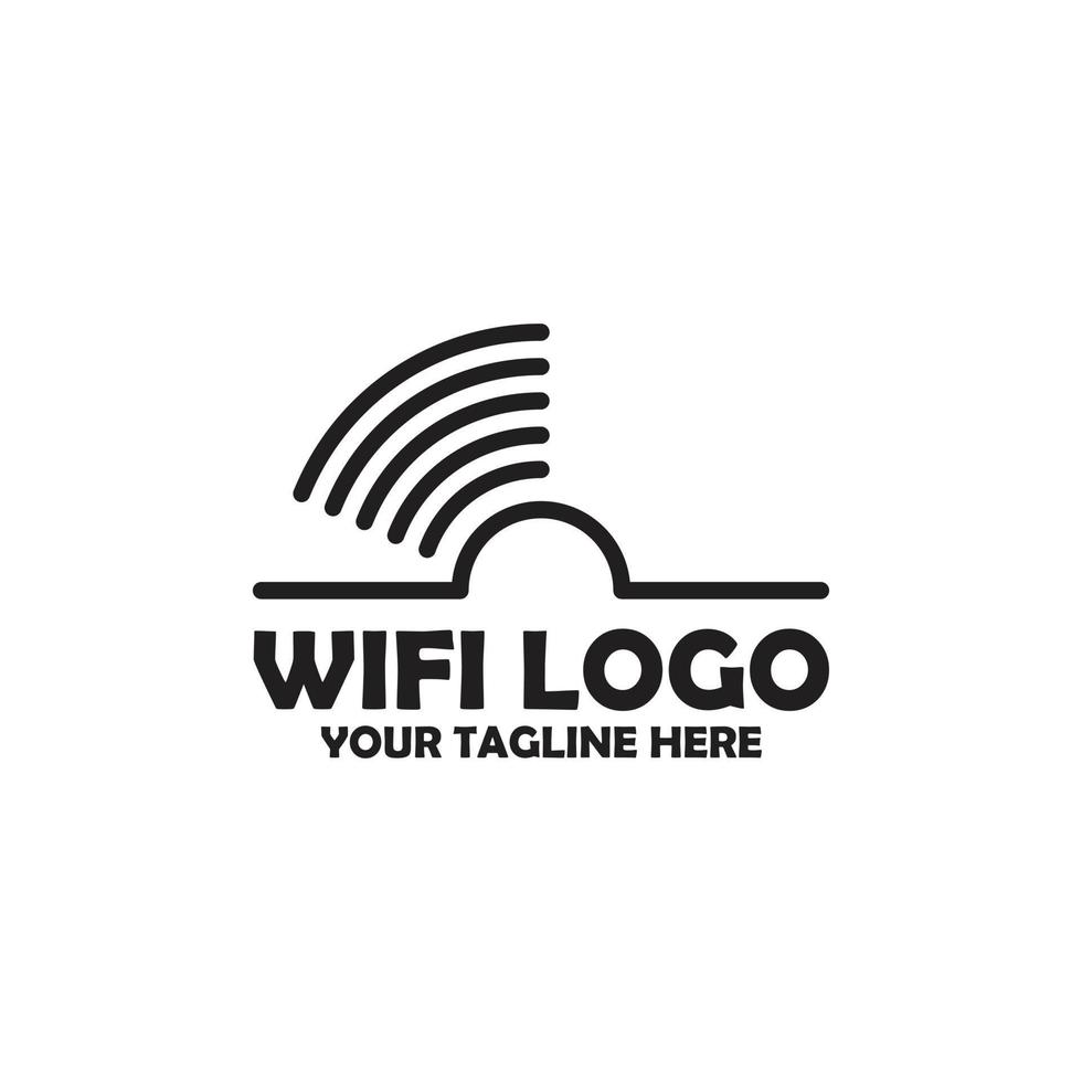 diseño de icono wifi moderno en blanco y negro vector