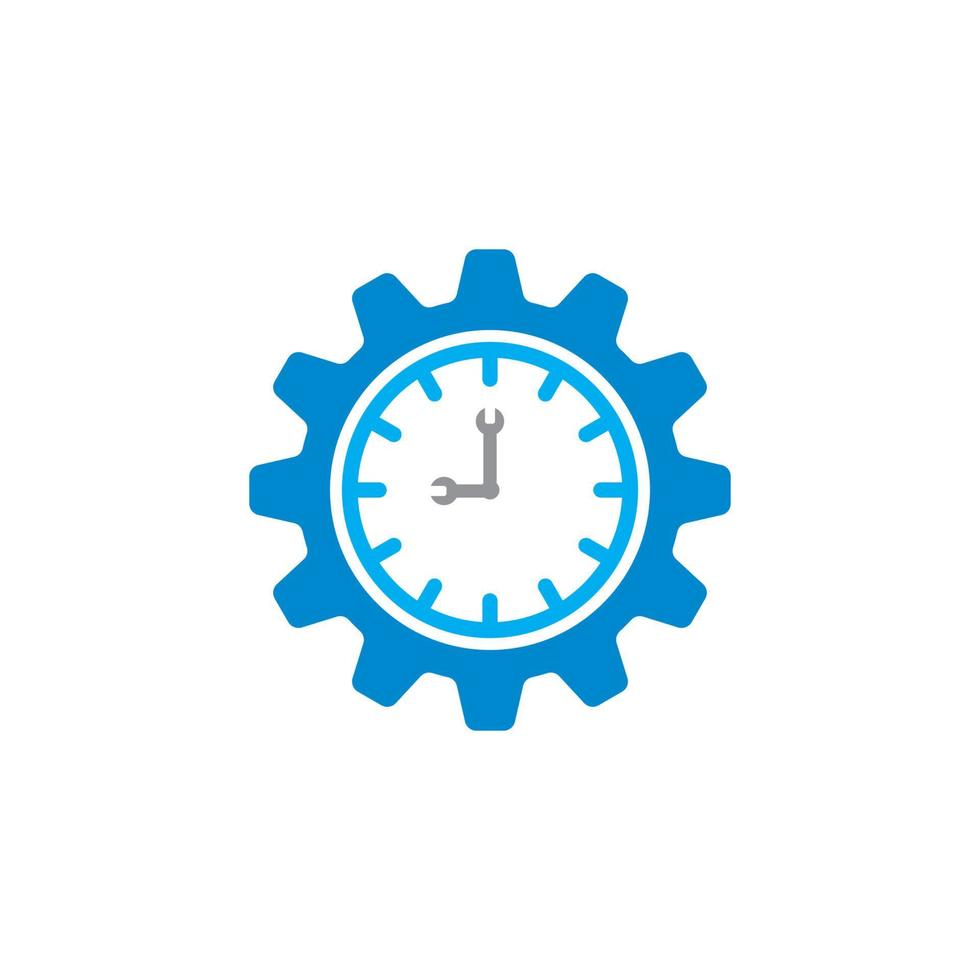 logotipo del reloj, vector del logotipo de la industria