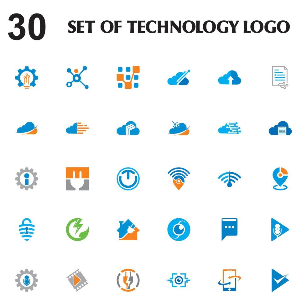 set of digital vector , set of technology logo