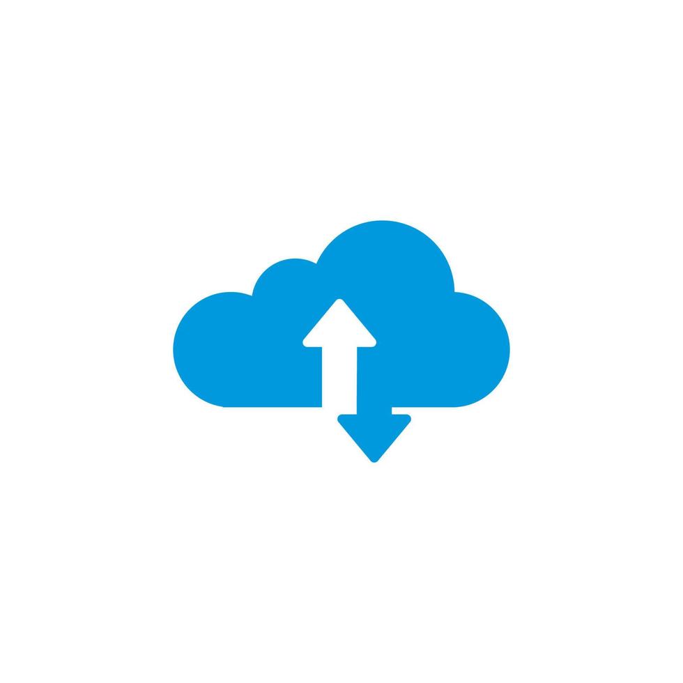 cloud upload and download logo vector
