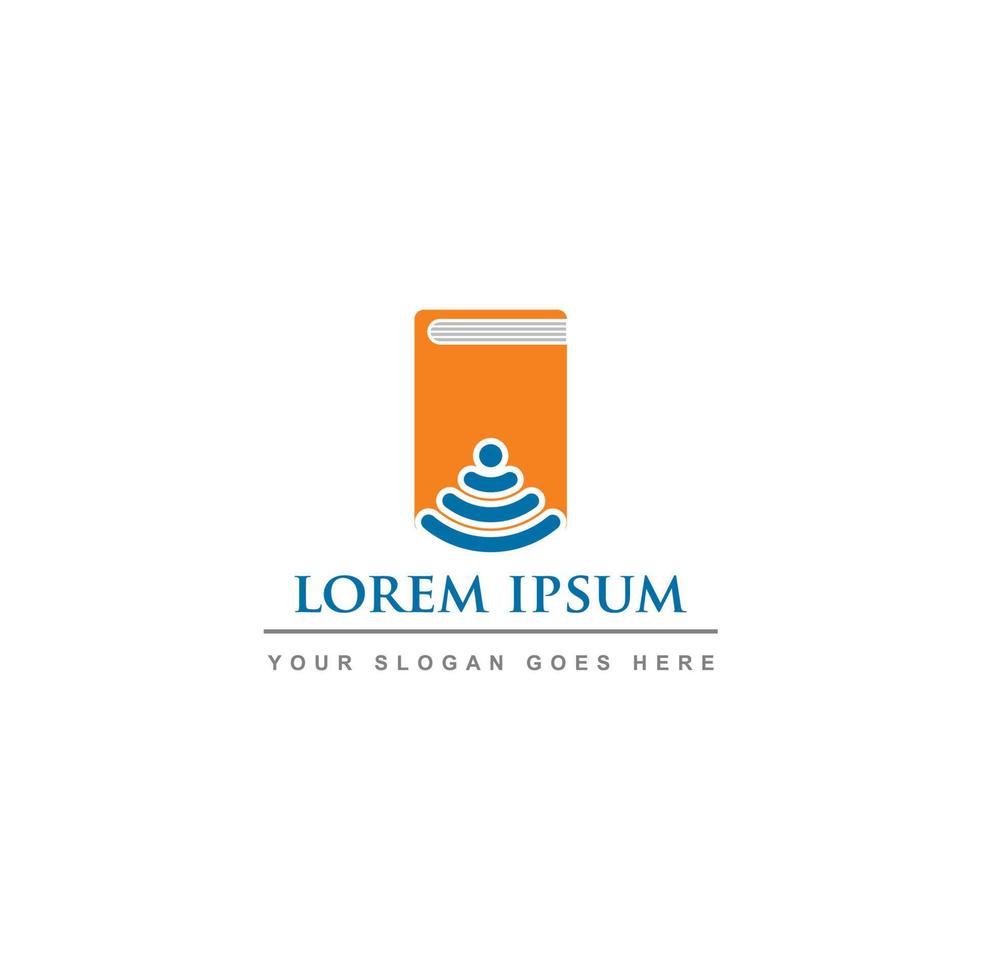 smart book logo , library digital logo vector