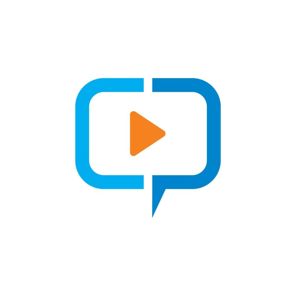 message and chat logo , technology logo vector