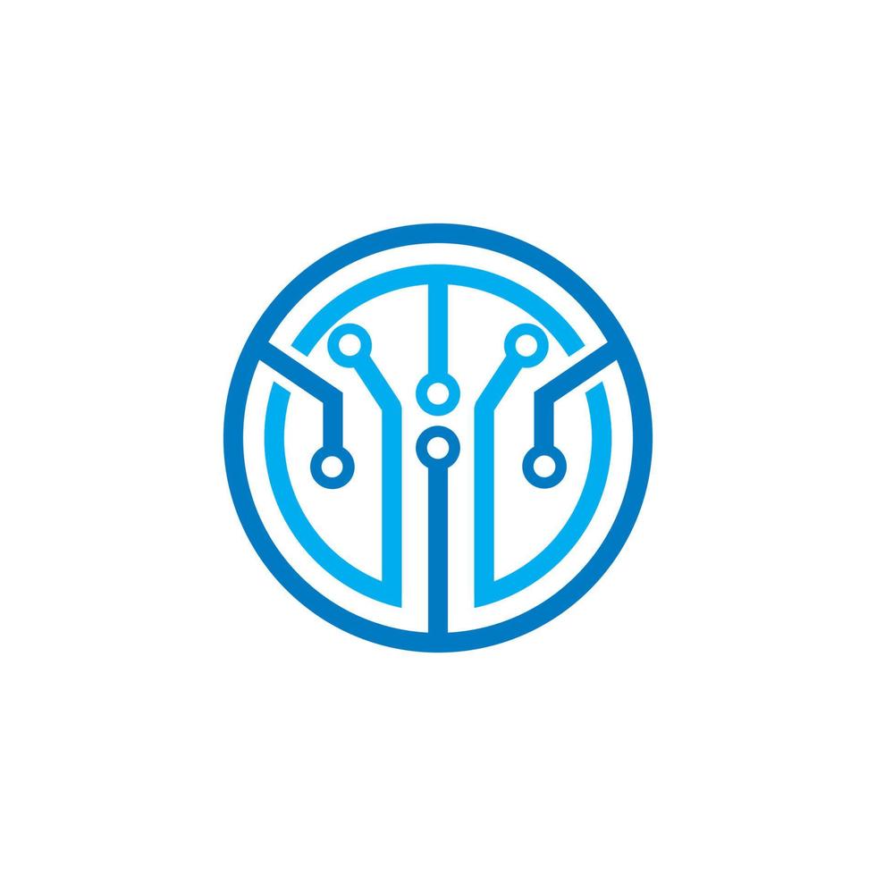 logotipo de tecnología, logotipo de tecnología digital vector