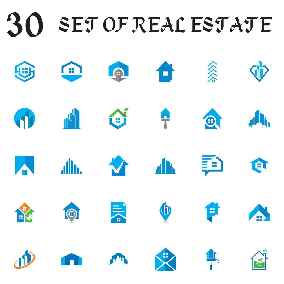 set of real estate vector , set of building logo