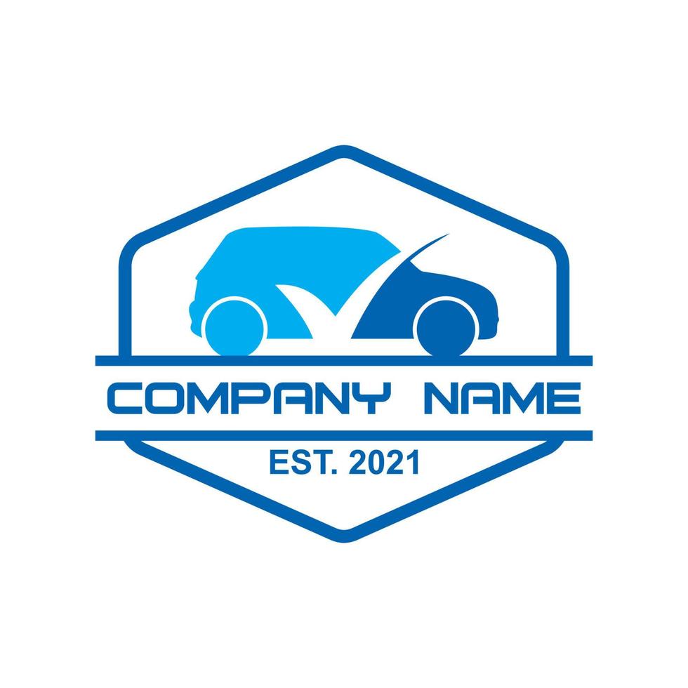 logotipo de verificación automática, logotipo automotriz vector