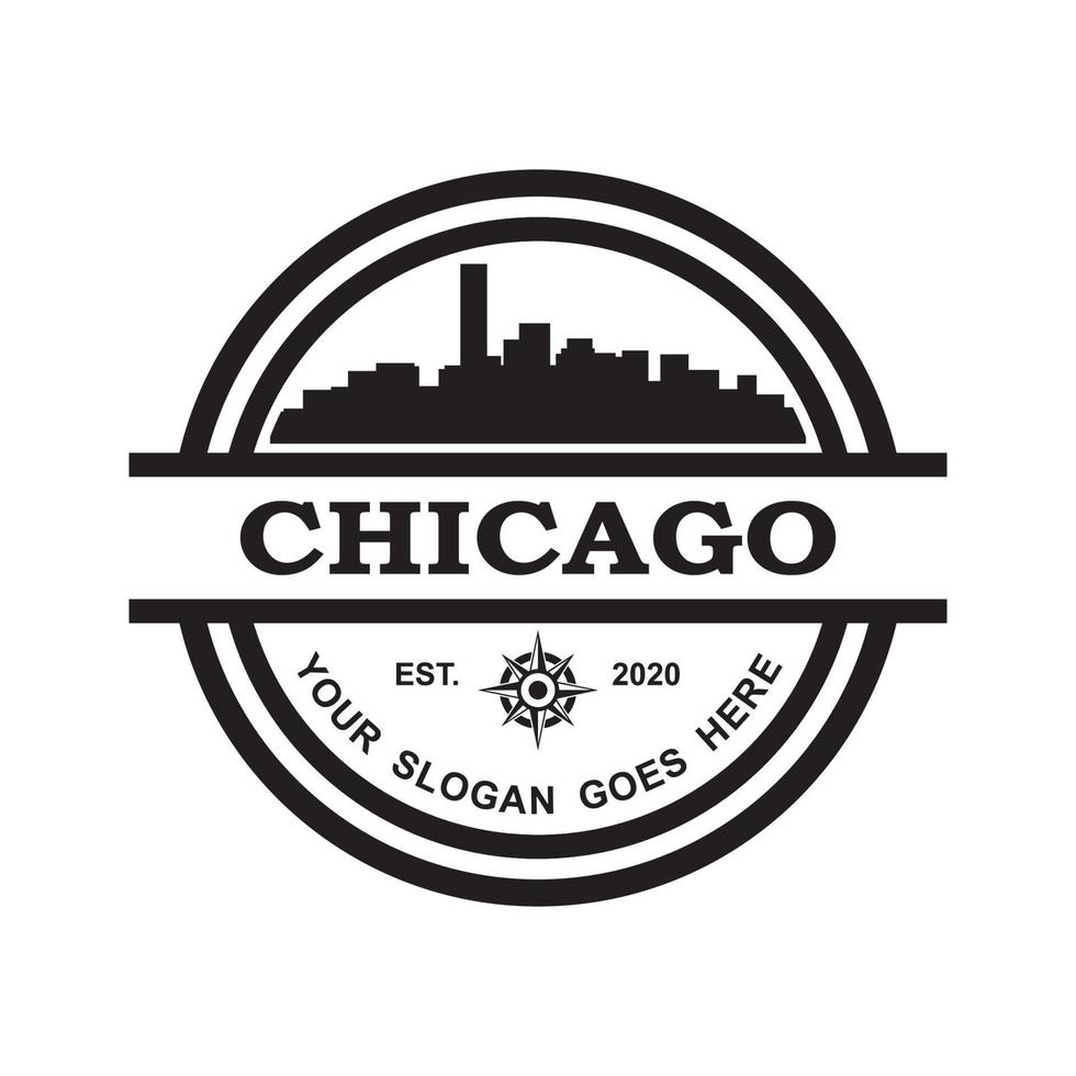 Boston Skyline Chicago Logo , America Logo vector