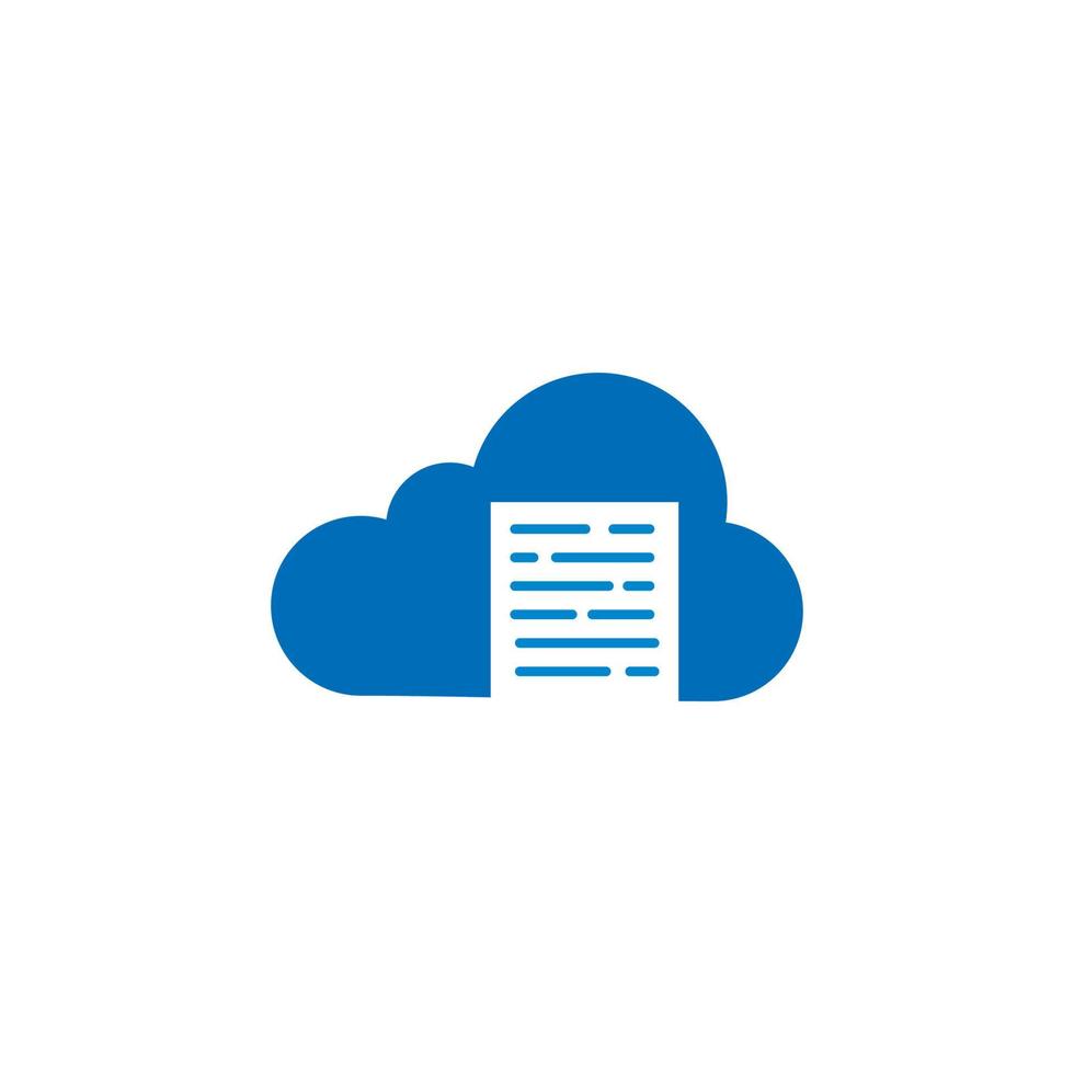 logotipo de archivo en la nube, logotipo de tecnología en la nube vector