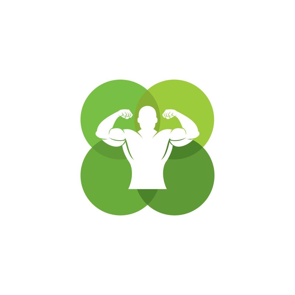 green fitness logo , gym logo vector