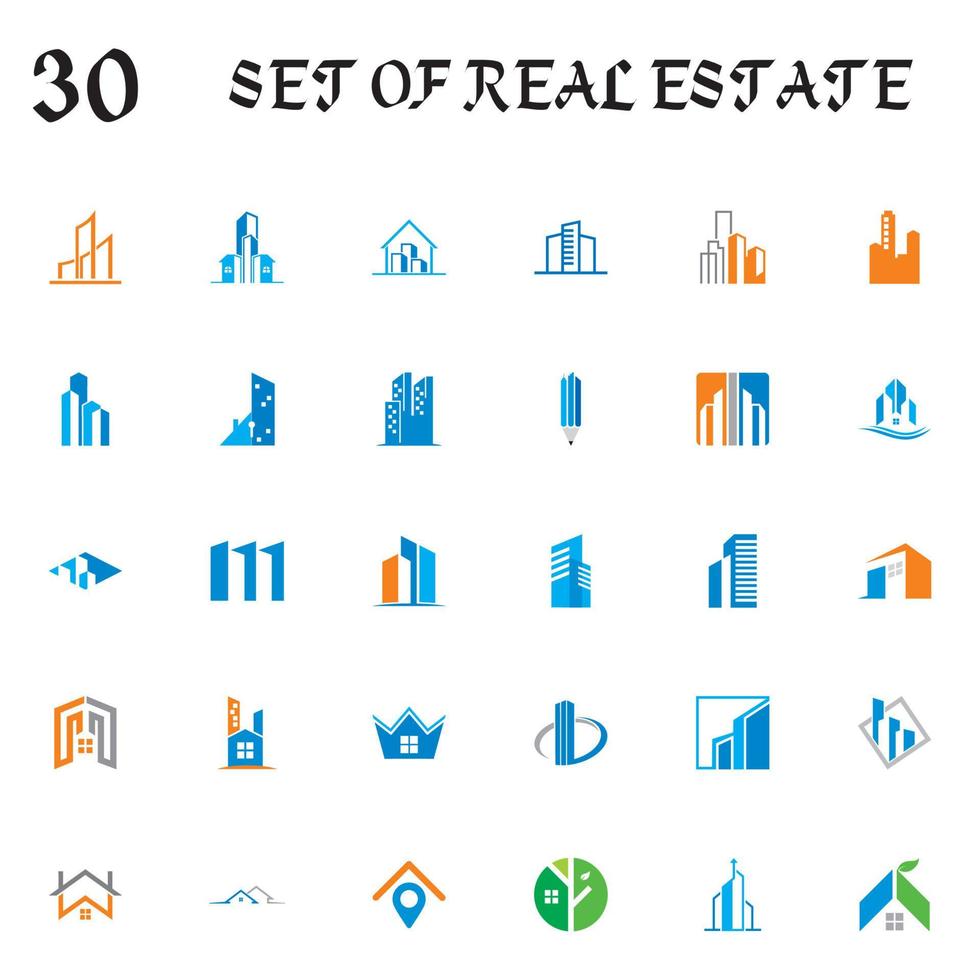 set of real estate vector , set of building logo