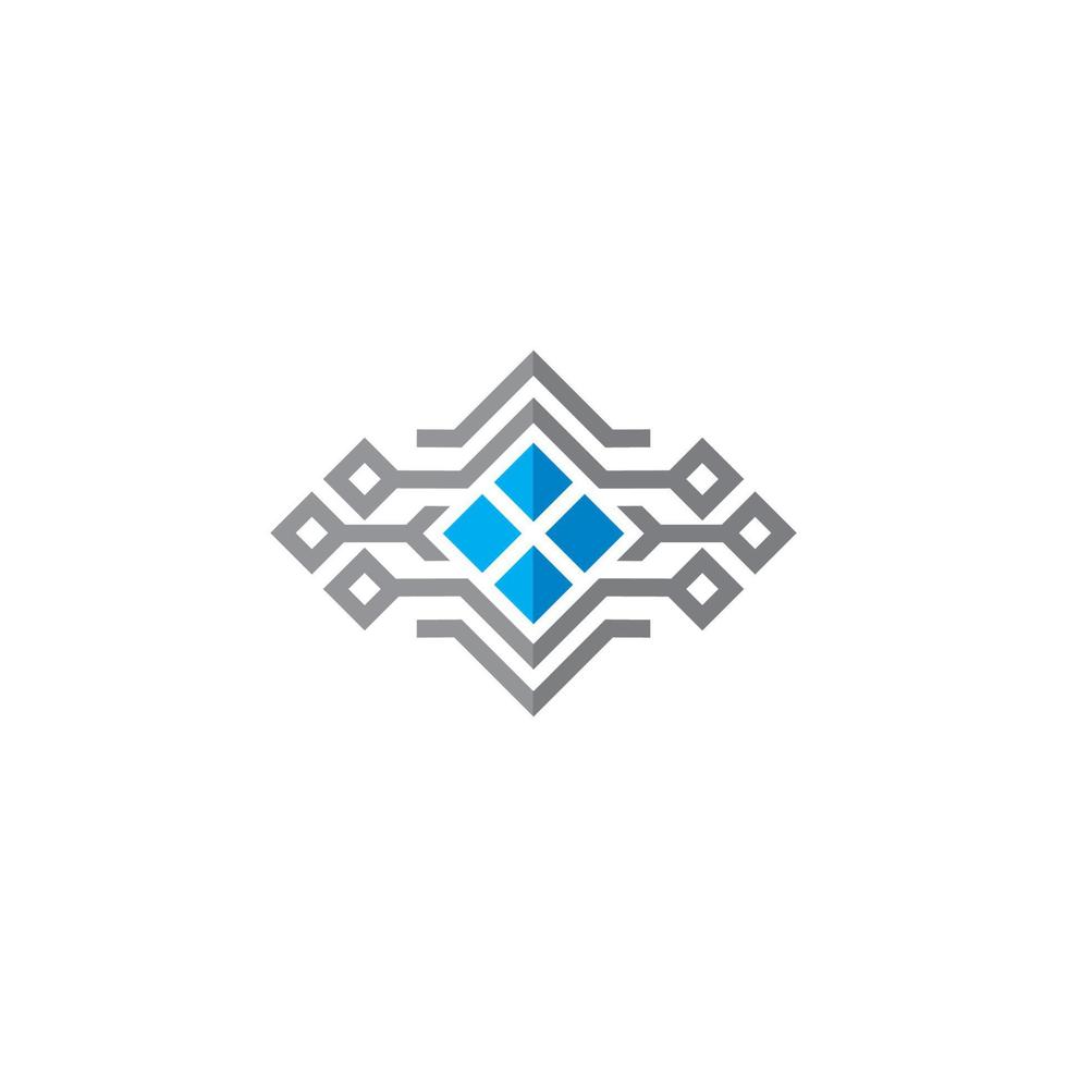 vector de tecnología de cubo, logotipo de tecnología