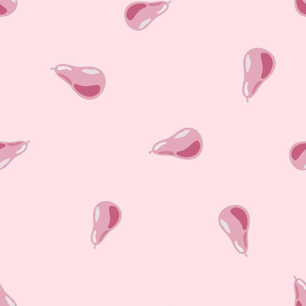 Abstract pear seamless pattern. Decorative background fruits. vector