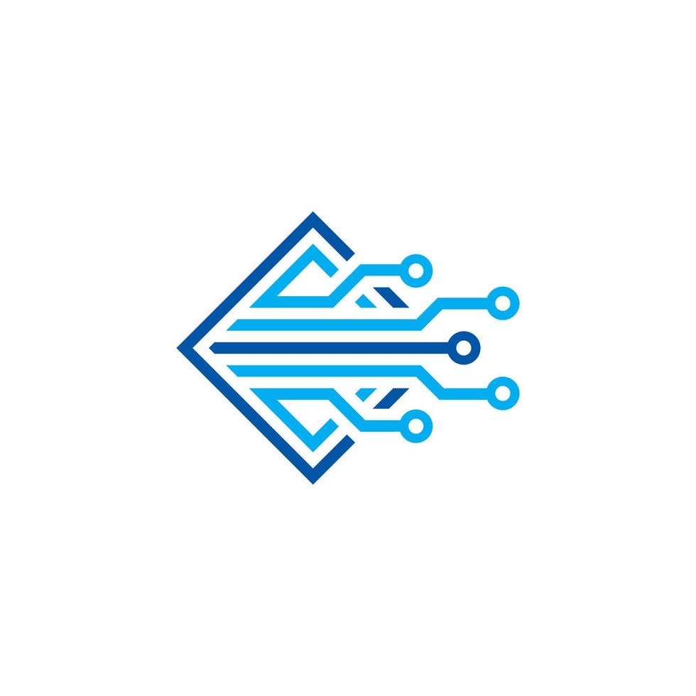 logotipo de tecnología, logotipo de tecnología digital vector