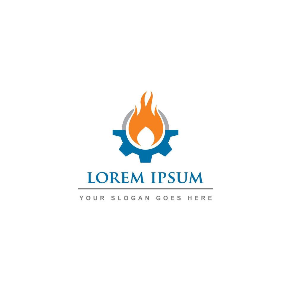 fire setting logo , industry logo vector