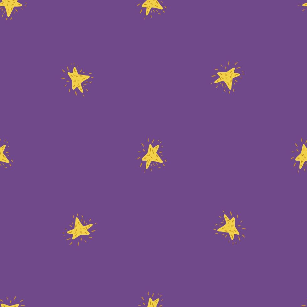 Stars seamless pattern. Hand drawn background space. vector