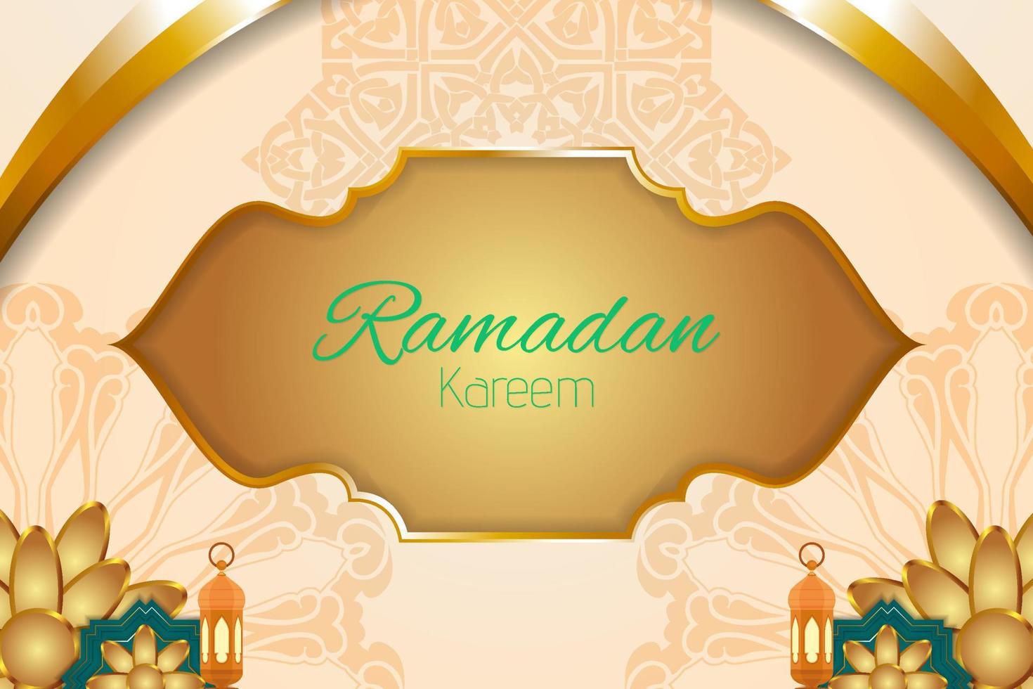 Ramadan kareem islamic background with element vector