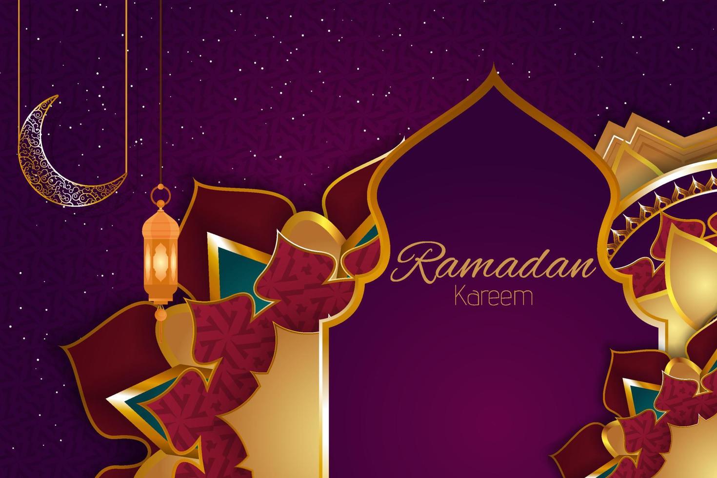Ramadan kareem Islamic background with element vector