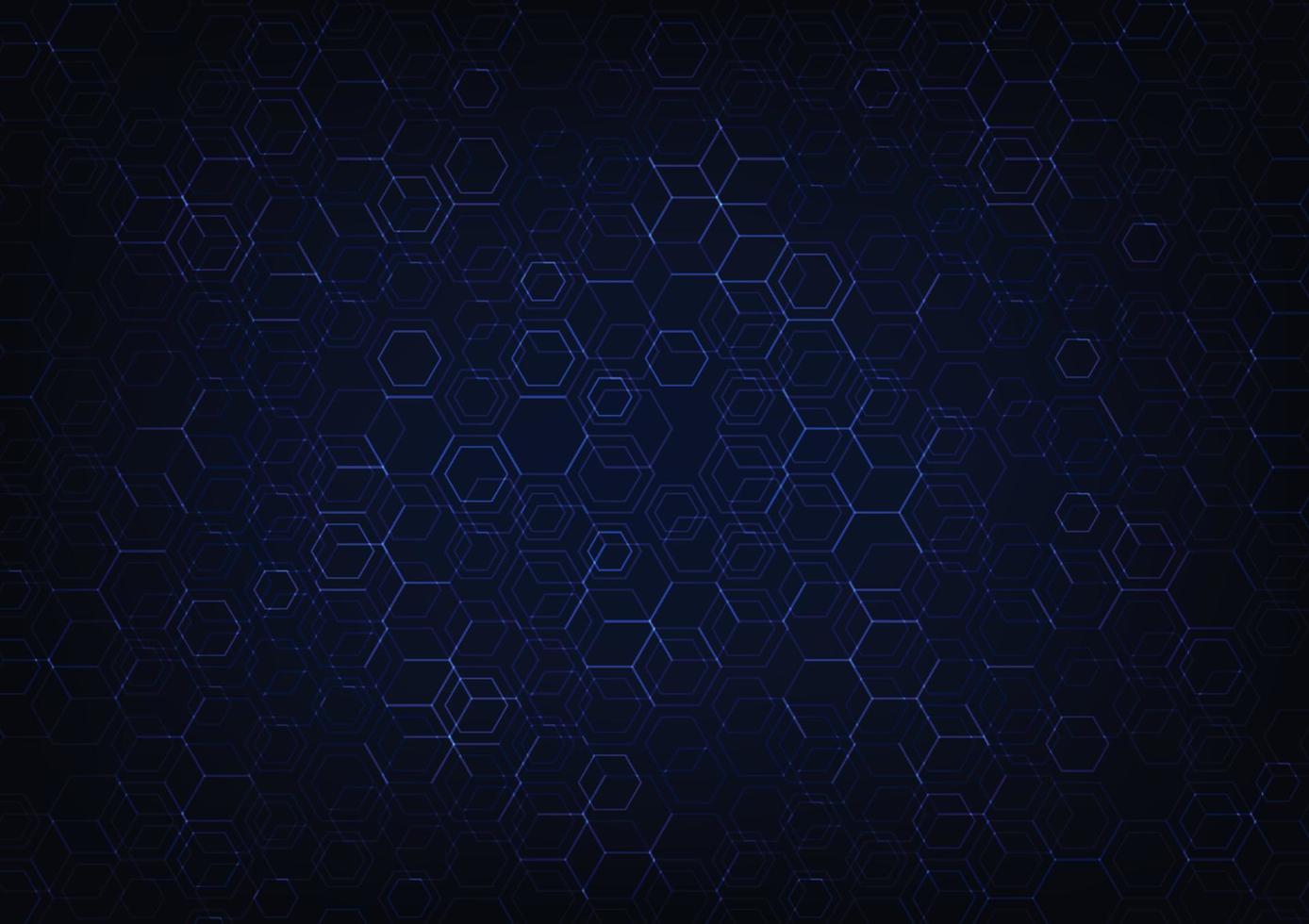 Abstract blue hexagonal design of blockchain style template. Overlapping with crypto style background. illustration vector