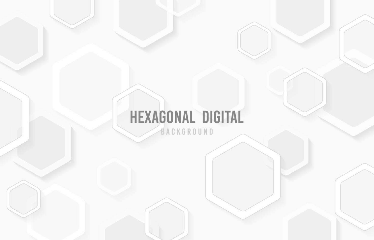 diseño de plantilla de ilustraciones de patrón hexagonal abstracto decorativo. fondo de plantilla futurista digital. ilustración vectorial vector