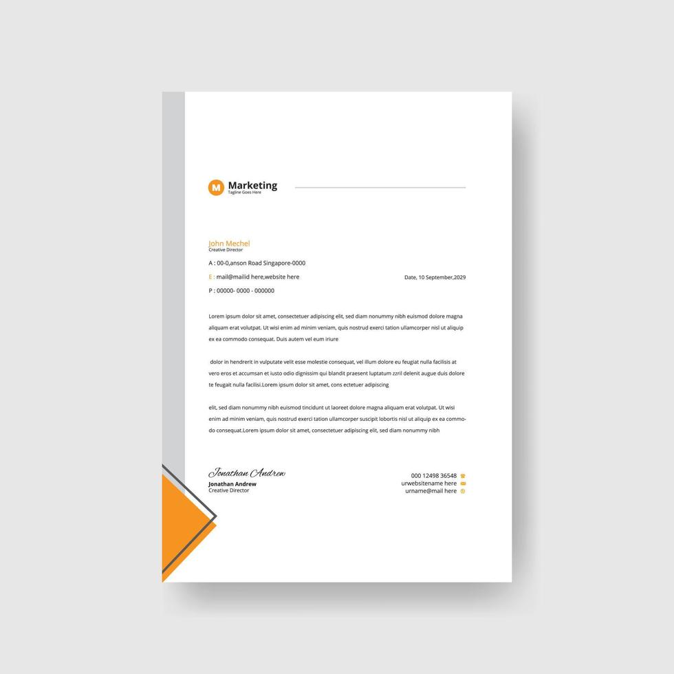 letterhead design template vector