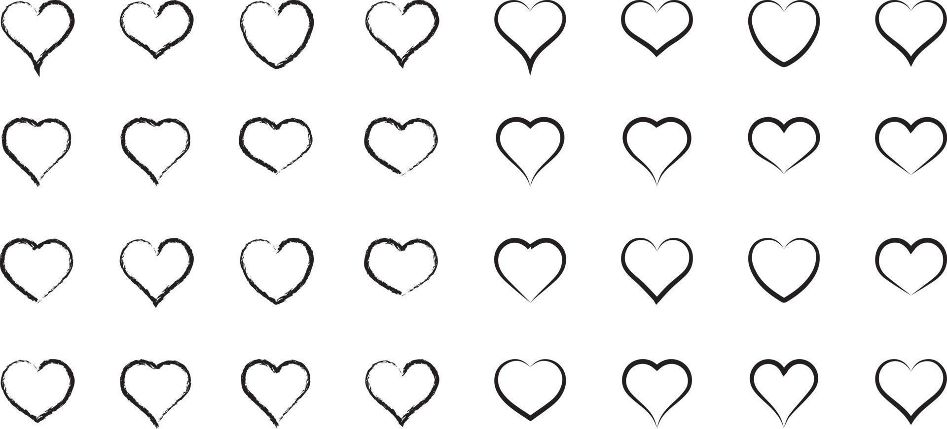 black line heart. icon design vector