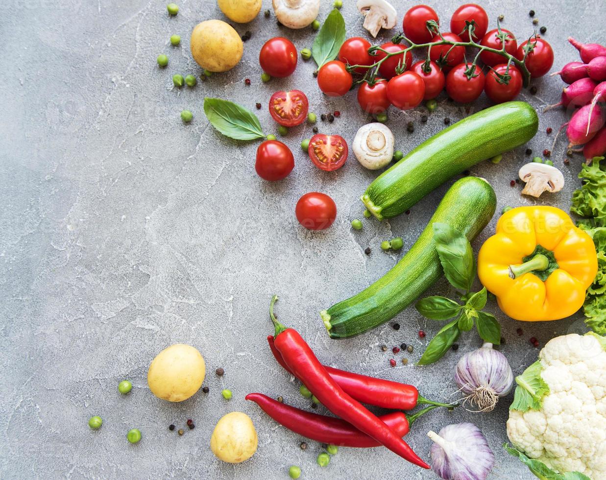 conjunto de verduras foto