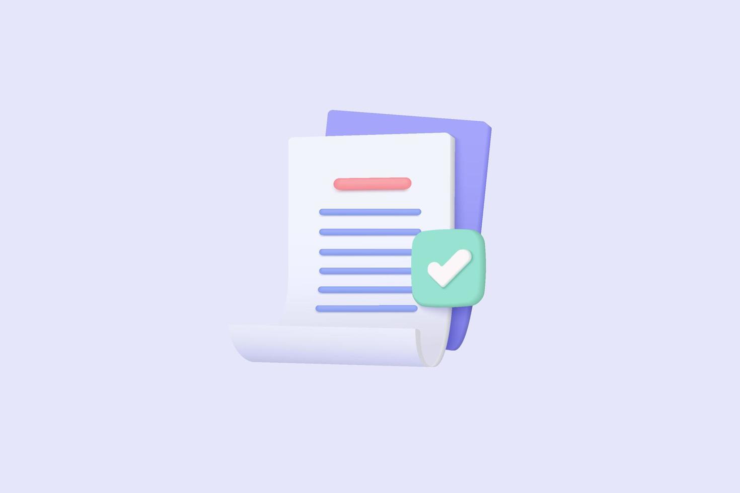 White clipboard task management todo check list, efficient work on project plan, fast progress, level up concept, assignment and exam, productivity solution icon. 3d vector render on White background