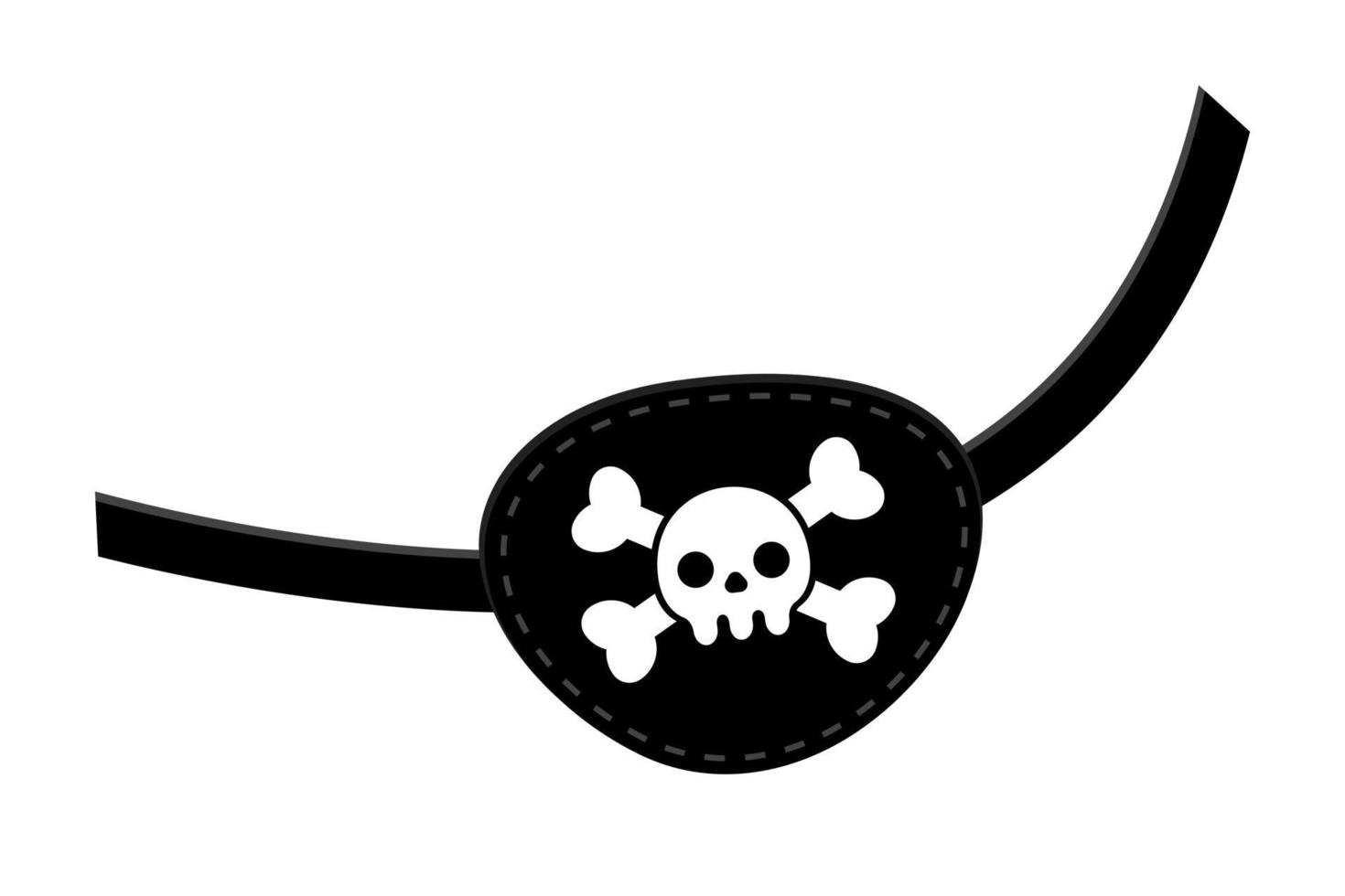 Pirate eye patch icon sign flat style design vector illustration isolated on white background.