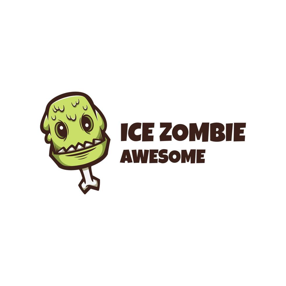 gráfico vectorial de ilustración de zombi de hielo, bueno para el diseño de logotipos vector