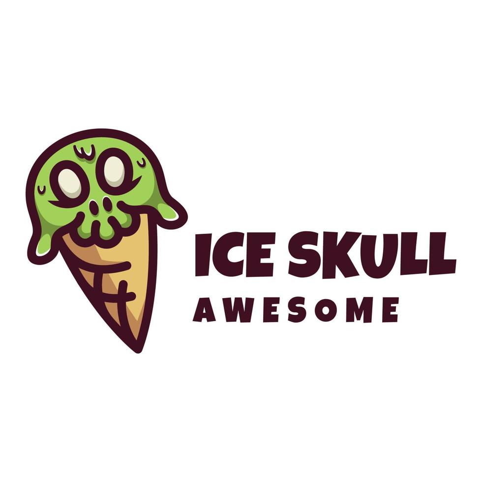 Illustration vector graphic of Ice Skull, good for logo design