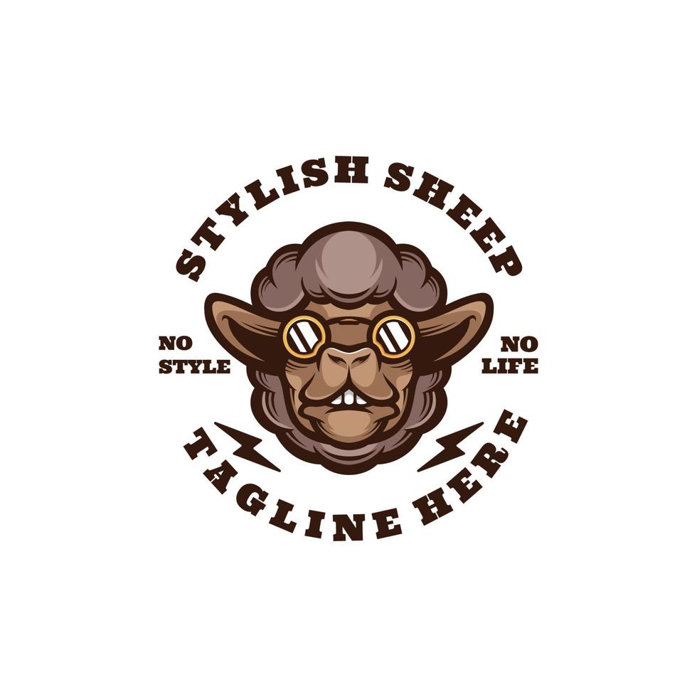 Illustration vector graphic of Stylish Sheep, good for logo design