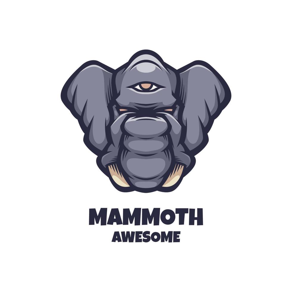 Illustration vector graphic of Mammoth, good for logo design