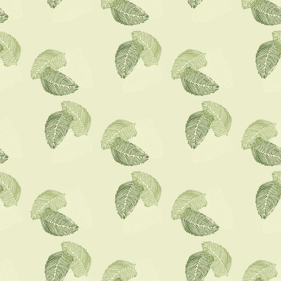 Modern palm leaf seamless pattern with hand drawn tropical print. Modern nature background. Vector illustration for seasonal textile.