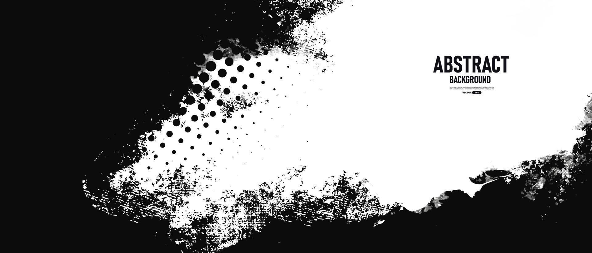 fondo grunge abstracto en blanco y negro con estilo de trama de semitonos. vector