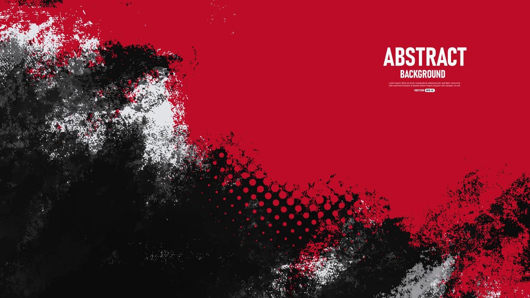 Black and red dirty grunge texture background vector