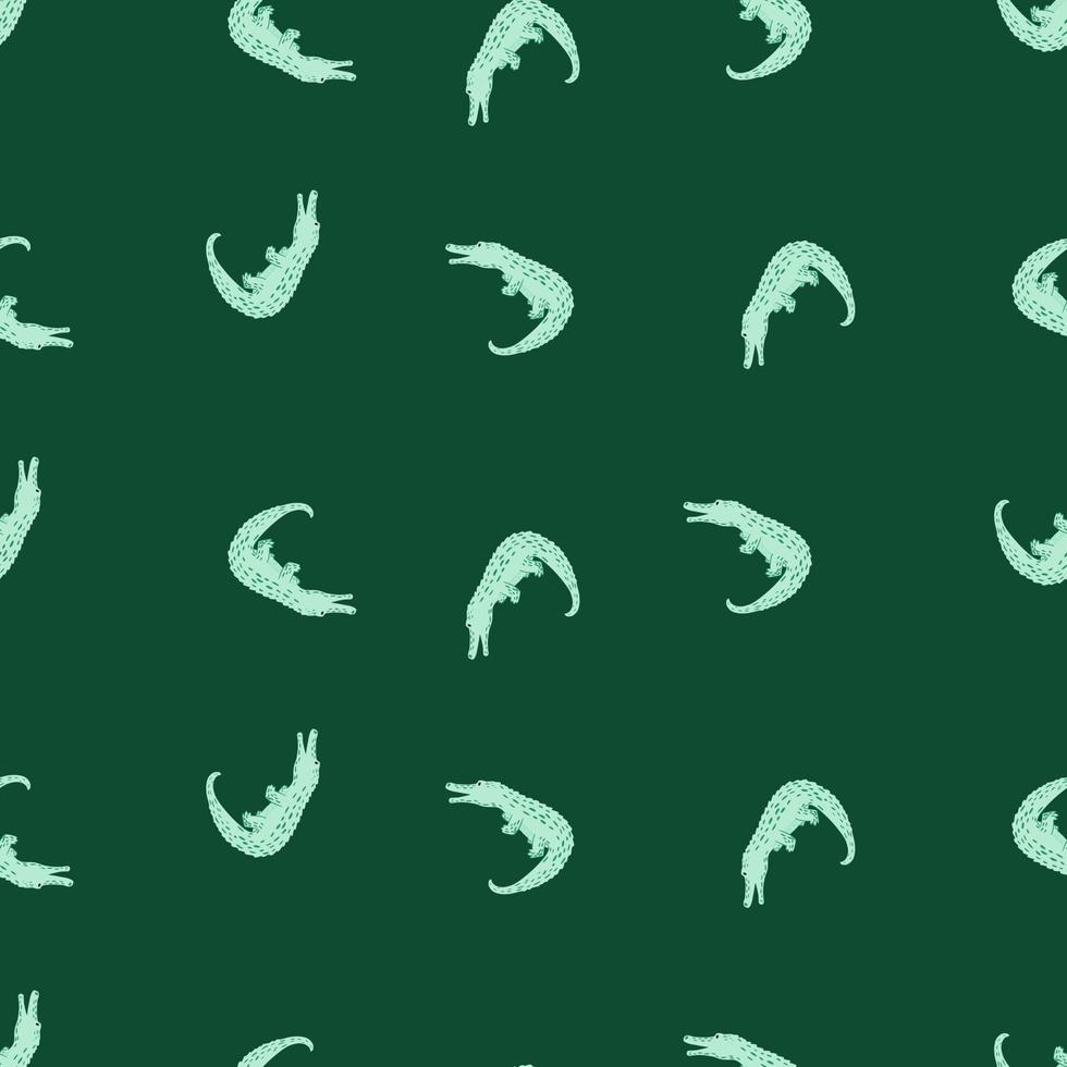 Cute crocodiles seamless pattern.Funny animals background. vector