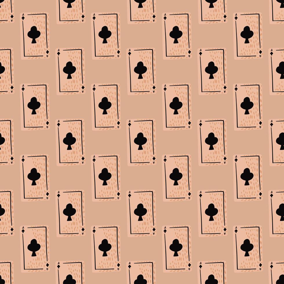 Game cards seamless pattern. Design gambling. vector