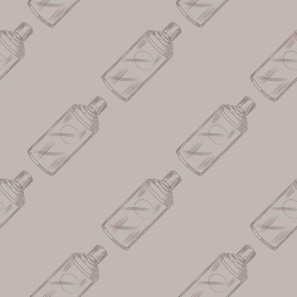 Seamless pattern retro chinese bottle on beige background. Geometrical texture template for menu restaurant. vector