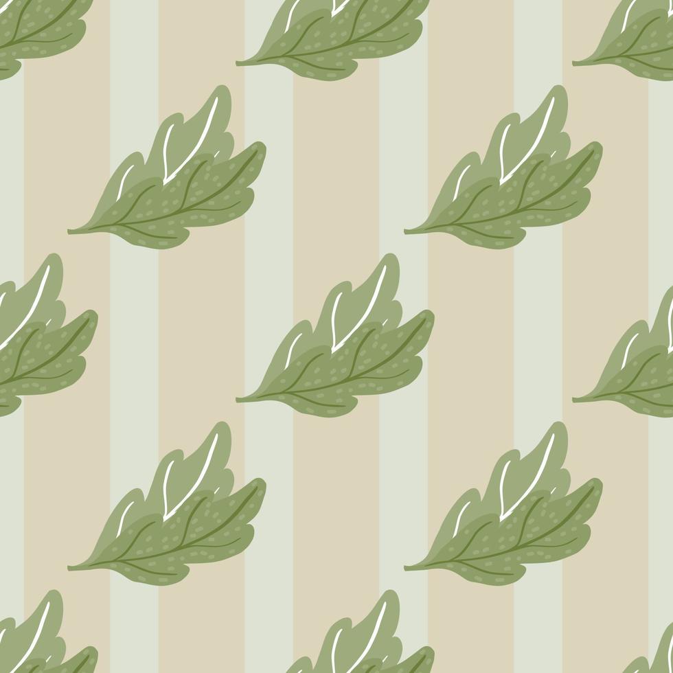 Leaves of oak seamless pattern. Hand drawn natural background . vector