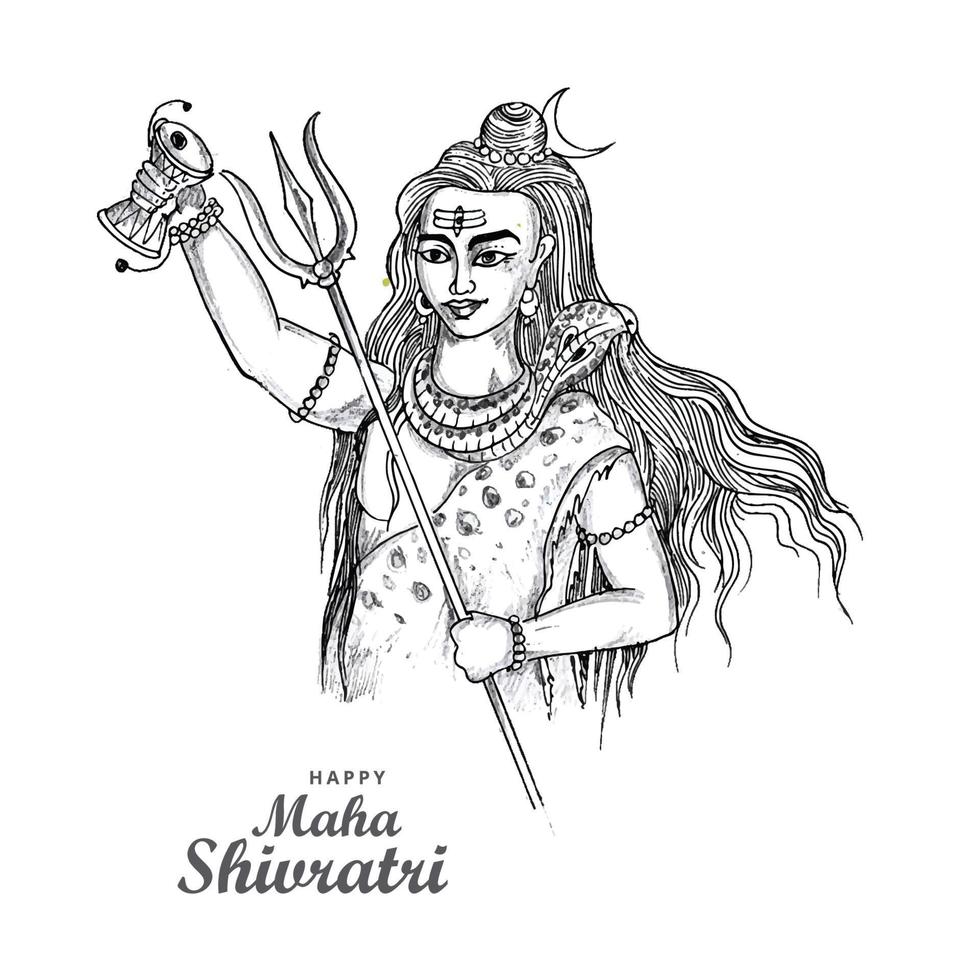 Line pencil sketch vector drawing of lord shiva on Craiyon-saigonsouth.com.vn