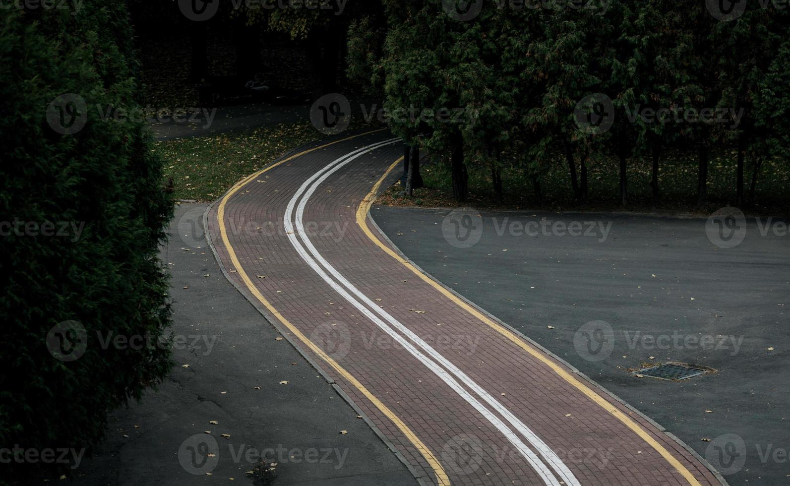 winding bike path photo