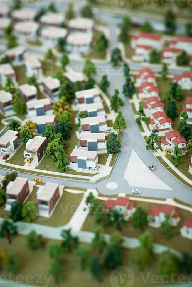 residential quarter with road photo