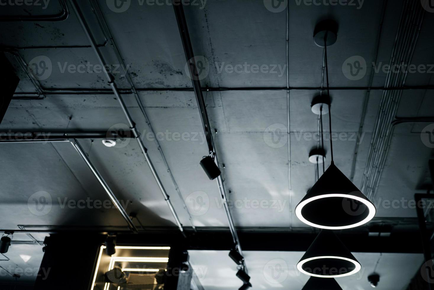 hanging lamps in loft style photo