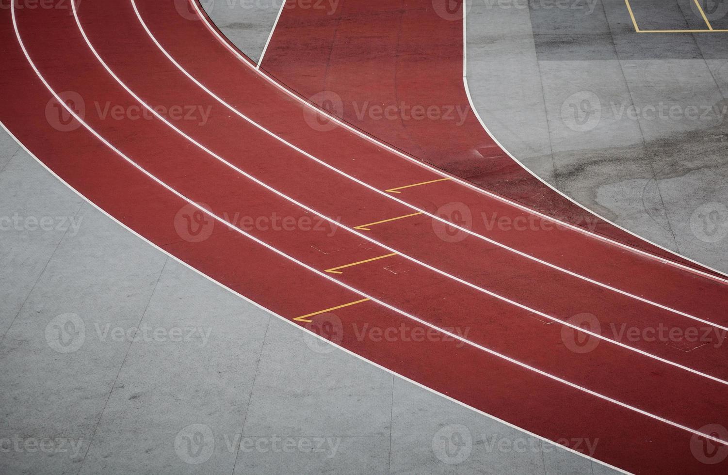 pista de carreras en el estadio foto