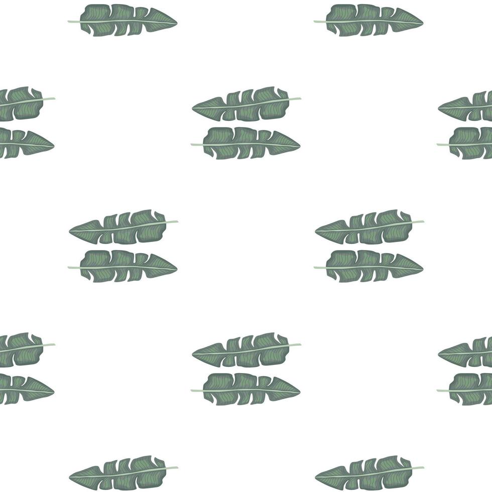 Modern Banana leaf seamless pattern with hand drawn tropical print. Summer art nature background. Vector illustration for seasonal textile.