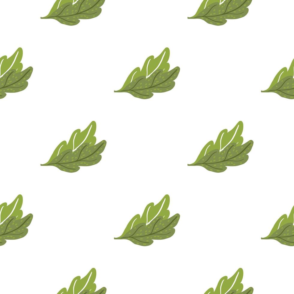 Leaves of oak seamless pattern. Hand drawn natural background . vector